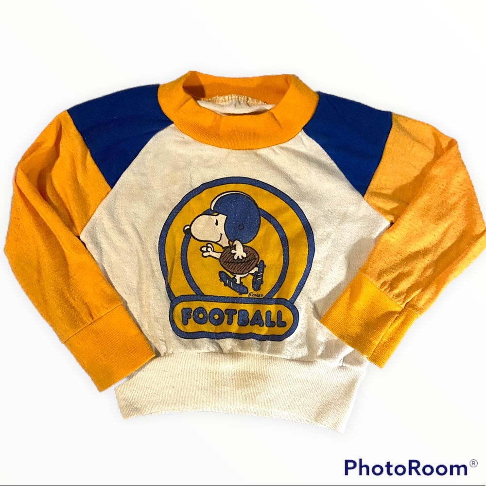 Vintage kids Snoopy football set